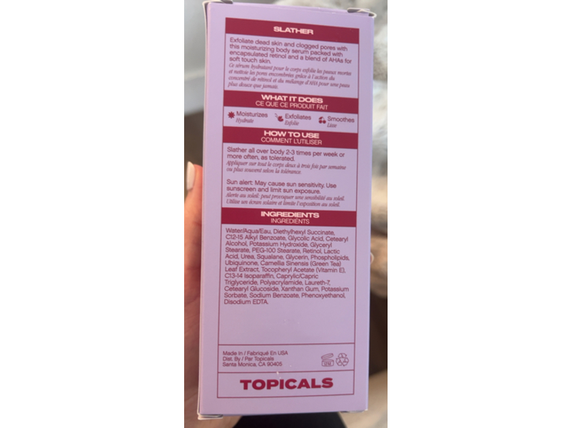 Topicals Slather Exfoliating Body Serum, 5 fl oz/150 mL