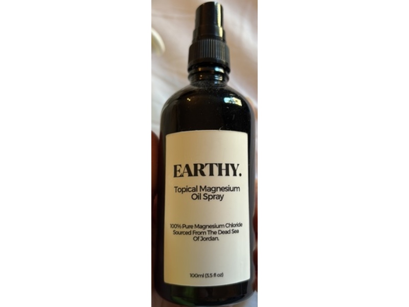 Earthy Topical Magnesium Oil Spray, Magnesium Chloride, 3.5 fl oz/100 mL
