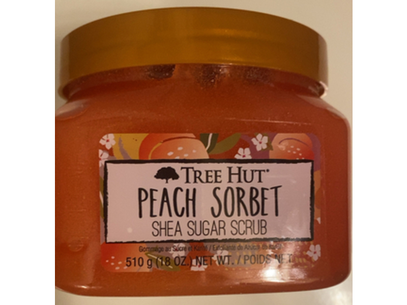 Tree Hut Shea Sugar Body Scrub, Peach Sorbet, 18 oz/510 g