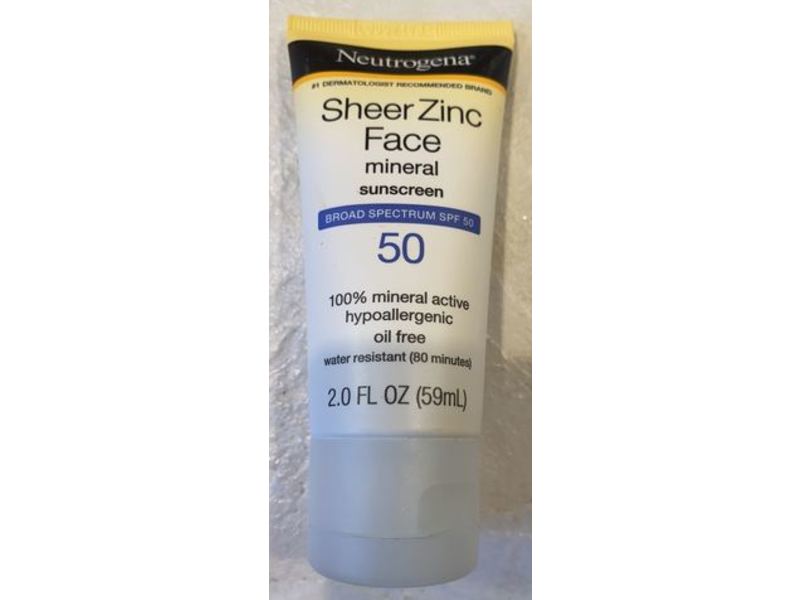 Neutrogena Sheer Zinc Face Mineral, SPF 50, 2 fl oz/59 mL