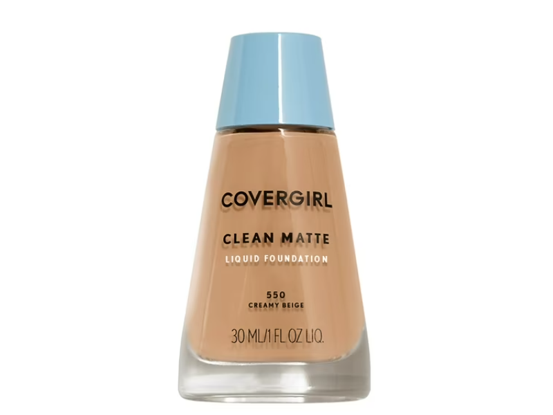 Covergirl Clean Matte Liquid Foundation, 550 Creamy Beige, 1 fl oz/30 mL