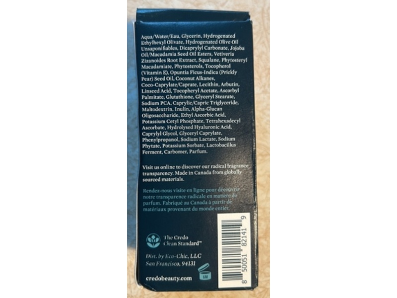 Credo Radiance Rising Moisturizer, Vetiver Root + Vitamin C, 1.7 fl oz/50 mL