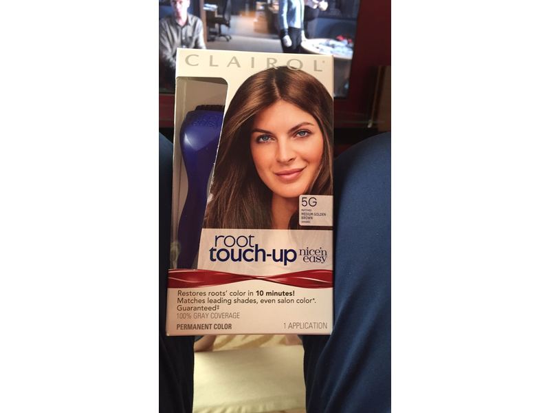 Clairol Nice 'n Easy Root Touch-Up, Medium Golden Brown, 1 Application.