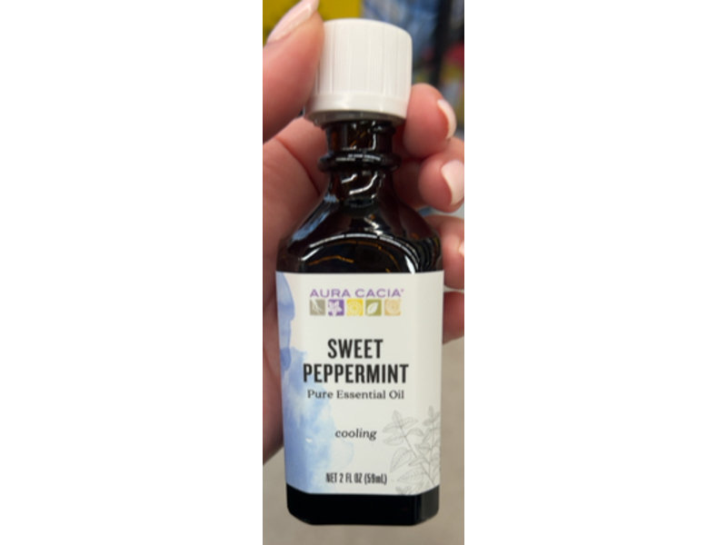 Aura Cacia Cooling Pure Essential Oil, Sweet Peppermint, 2 fl oz/59 mL