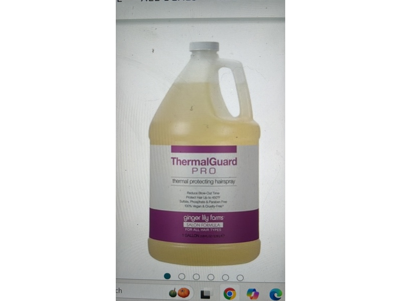 Ginger Lily Farms Salon Formula Thermal Guard Pro Protecting Hairspray, 12 fl oz/3.78 L