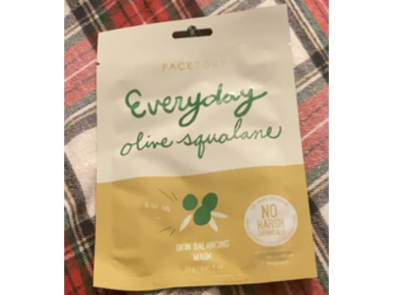 Facetory Everyday Skin Balancing Mask, Olive Squalane, 0.81 fl oz/23 g, Pack Of 5