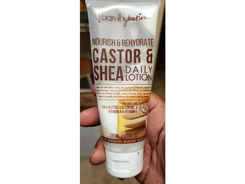 Urban Hydration Nourish & Rehydrate Daily Lotion, Castor & Shea, 4.0 fl oz/120 mL
