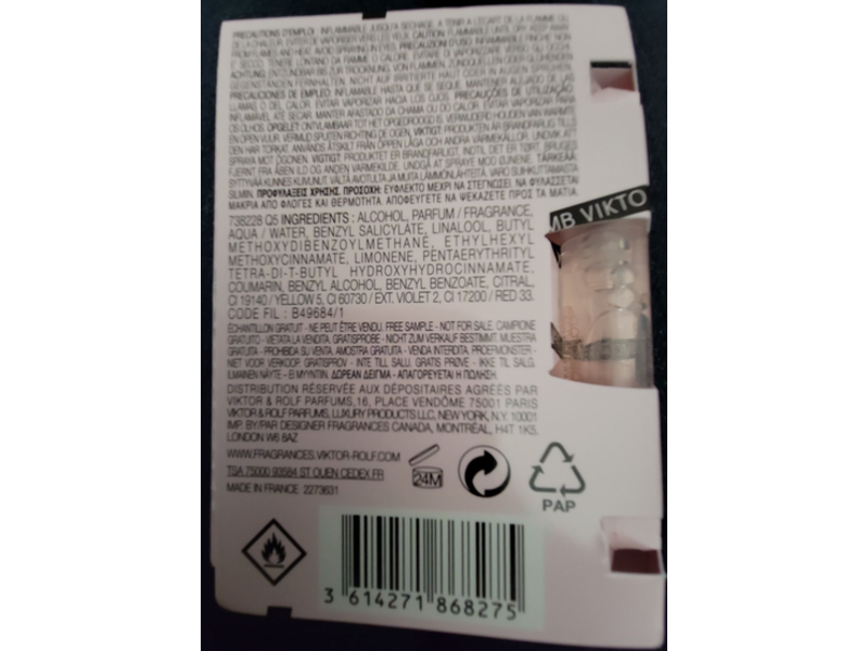 Viktor & Rolf Flowerbomb Eau De Parfum, 0.04 fl oz/1.2 mL