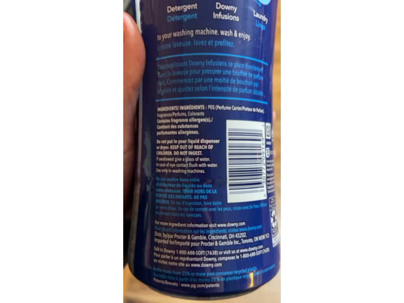 Downy Infusions Balance In-Wash Scent Booster, Crisp Rain & Blue Eucalyptus, 18.2 oz/515 g