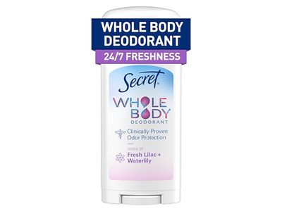 Secret Whole Body Deodorant, Fresh Lilac & Waterlily, 2.4 oz/68 g