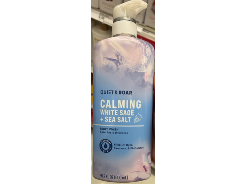 Quiet & Roar Calming Body Wash, White Sage + Sea Salt, 20.2 fl oz/600 mL