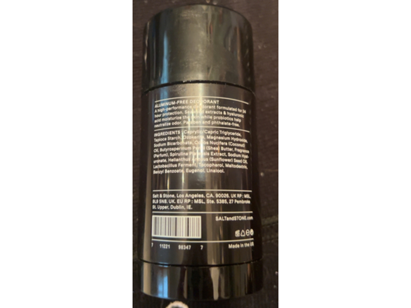 Salt & Stone Deodorant, Black Rose & Oud, 2.6 oz/75 g