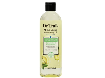 Dr Teal's Moisturizing Bath & Body Oil, Ceramides & Avocado Oil, 8.8 fl oz/260 mL