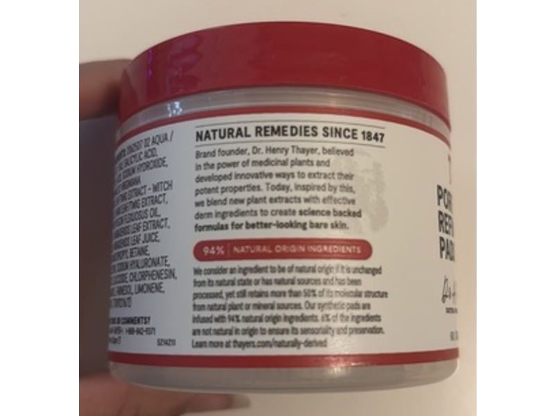 Thayers Pore Refining Dual-Sided Pads, Witch Hazel & Salicylic Acid, 60 Count