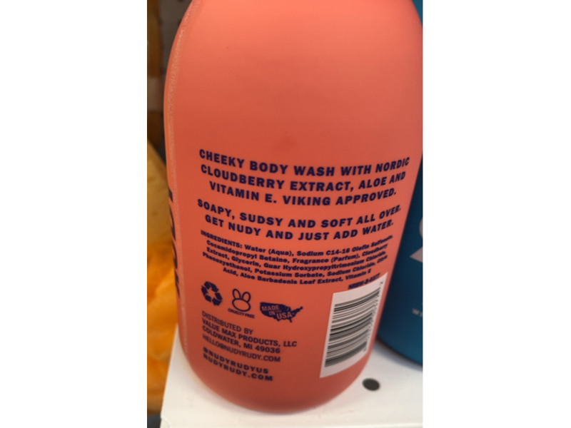 Nudy Rudy Body Wash, Berrylicious, 16.9 fl oz/500 mL