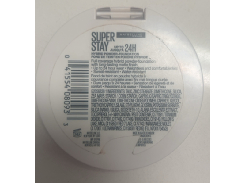 Maybelline Super Stay Up to 24HR Hybrid Powder- Foundation,110