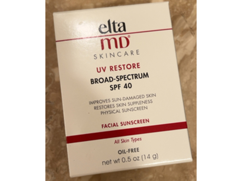 EltaMD UV Restore Physical Facial Sunscreen, SPF 40, 0.5 fl oz/14 g