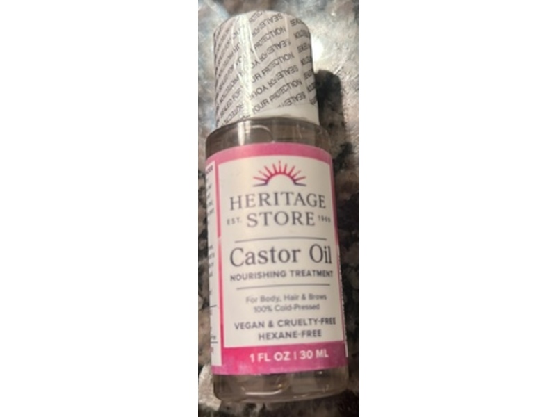 Heritage Store Castor Oil, 1 fl oz/30 mL