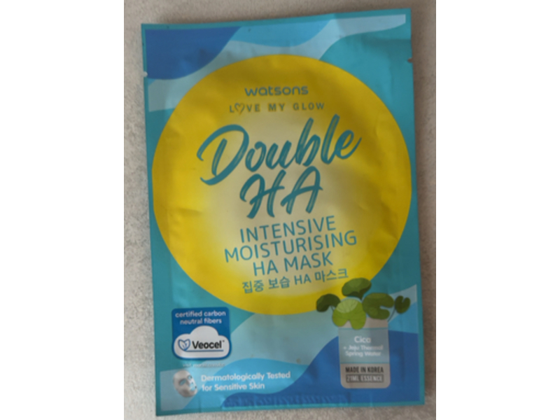 Watsons Double HA Intensive Moisturising HA Mask, Cica, 1 Count