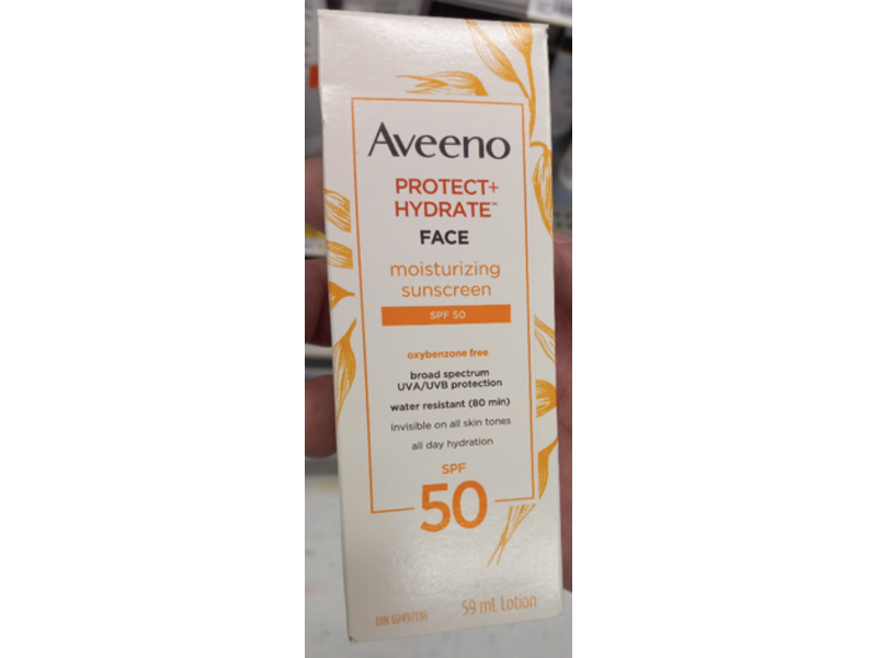Aveeno Protect + Hydrate Face Moisturizing Sunscreen Lotion, SPF 50, 59 mL