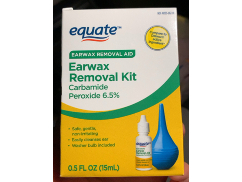 Equate Earwax Removal Kit, Carbamide Peroxide, 0.5 fl oz/15 mL