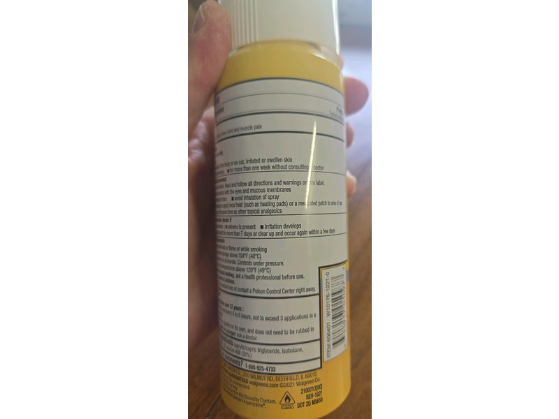Walgreens Pain Relieving Dry Spray, Lodocaine 4%, 4 oz/113 g