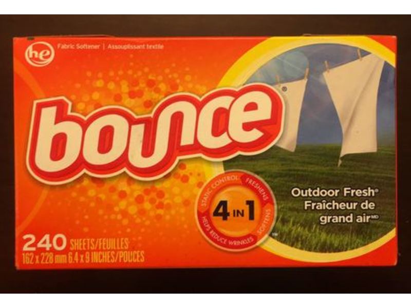 Bounce 4 In 1 Fabric Softener Sheets, Outdoor Fresh, 240 Count