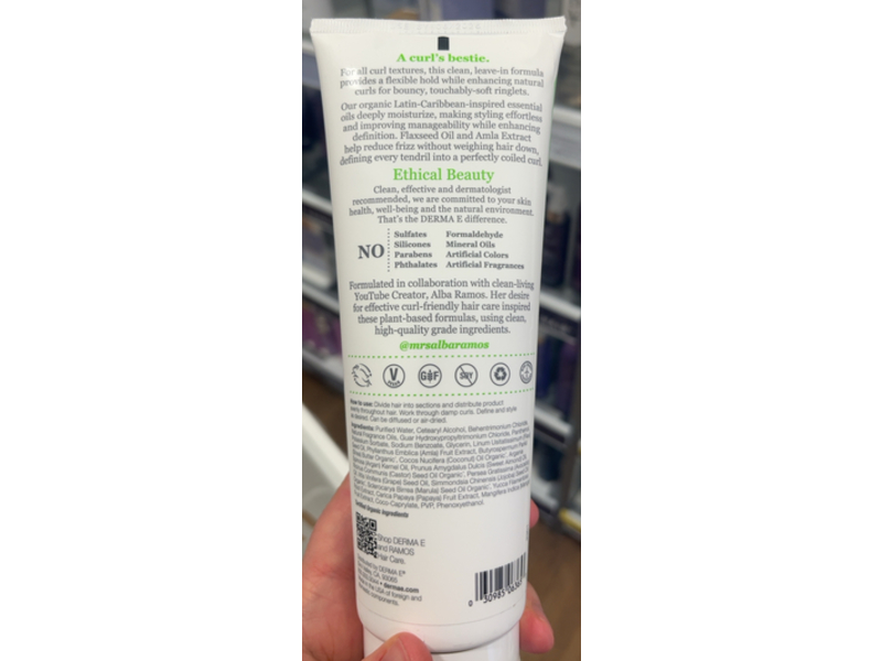 Derma E 2 - In - 1 Defining Curl Cream + Leave-In, 8 fl oz/237 mL