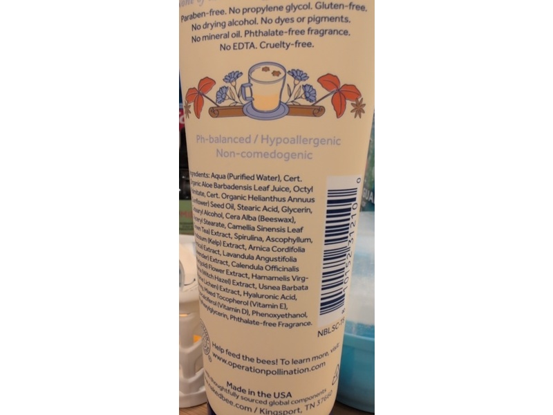 The Naked Bee Hand & Body Lotion, Spiced Chai & Honey, 8 fl oz/237 mL