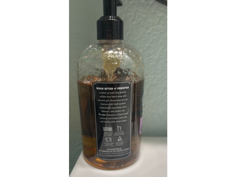 Spinster Sisters Co Liquid Soap, Lavender Lemon, 16 fl oz/473 mL