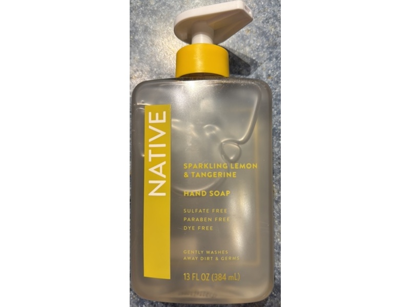 Native Liquid Hand Soap, Sparkling Lemon & Tangerine, 13 fl oz/384 mL