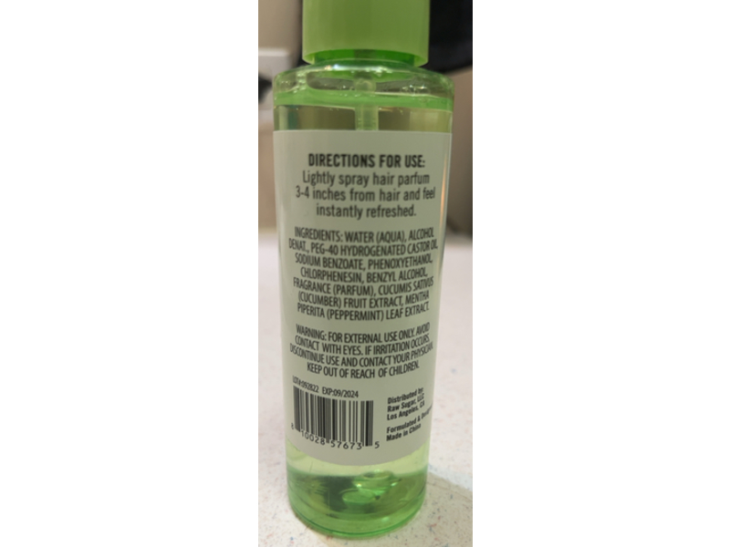 Bolero Beverly Hills Hydrating Hair Perfum, Cucumber Mint, 4 fl oz/118.2 mL