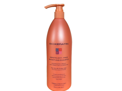 Bio keratin Anti-Frizz Smoothing Shampoo, 33.8 fl oz/1000 mL
