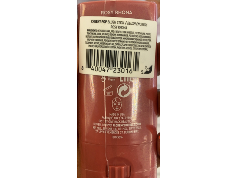 Florence By Mills Cheeky Pop Blush Stick, Rosy Rhona, 0.31 oz/9 g