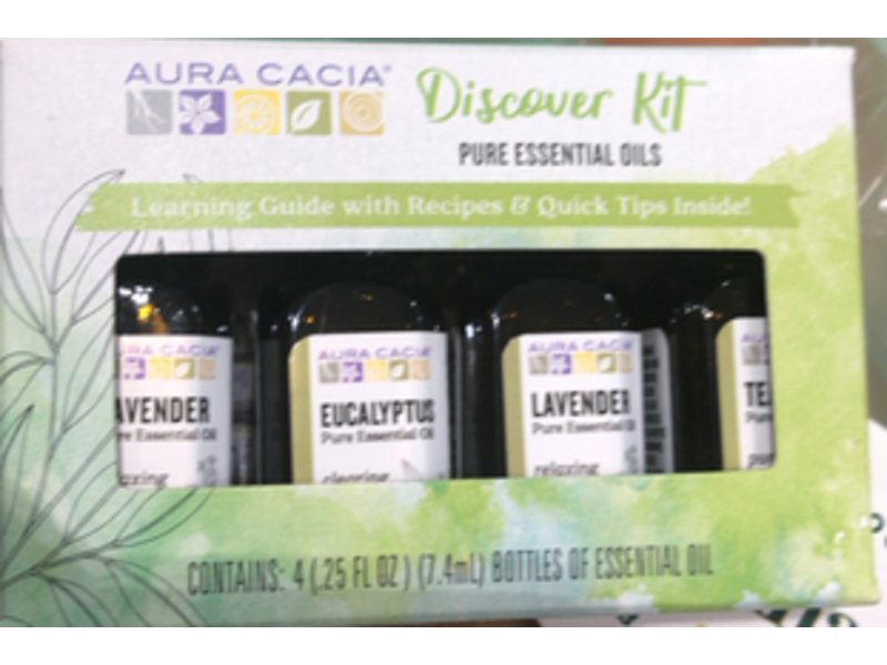 Aura Cacia Discover Essential Oils Kit, 0.25 fl oz/7.4 mL, 4 Count