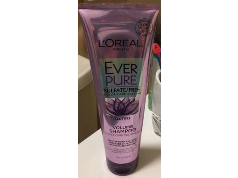 Loreal Paris Ever Pure Volume Shampoo, Lotus, 8.5 fl oz/250 mL
