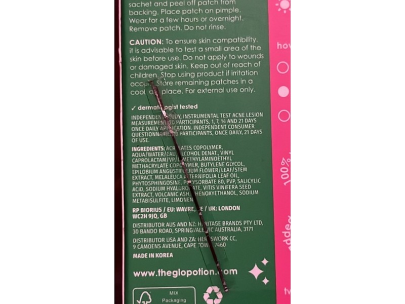 Glo Potion Pimple Patches, Salicylic Acid, 36 Count