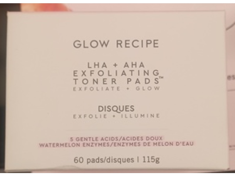 Glow Recipe LHA + AHA Exfoliating Toner Pads, 115 g, 60 Count