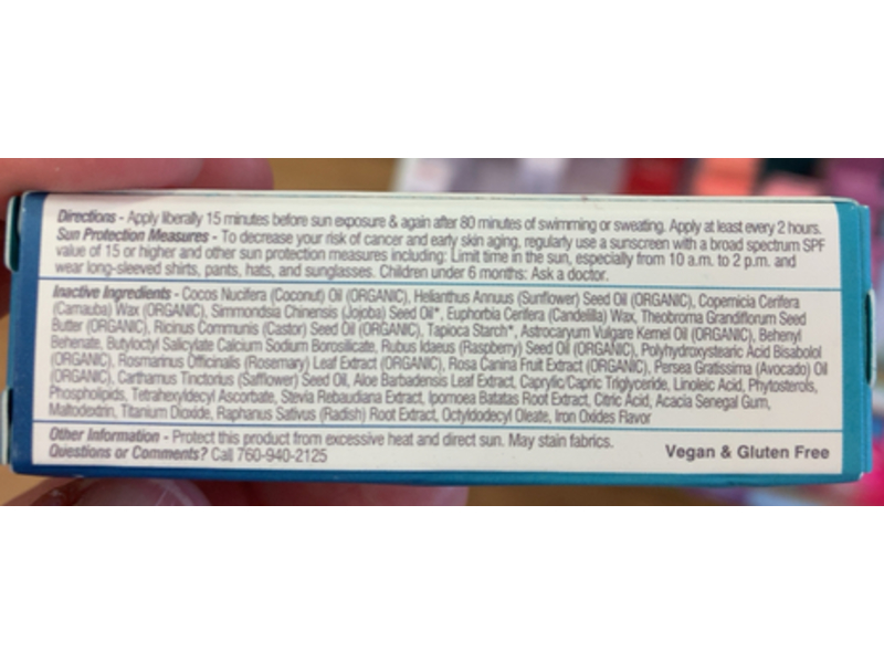 Coola Liplux Lip Balm Sunscreen, SPF 30, Tinted, 0.15 oz/4.2 g.