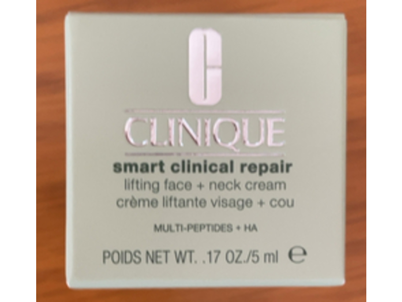 Clinique Smart Clinical Repair Lifting Face + Neck Cream, Mluti - Peptides + Ha, 0.17 oz/5 mL