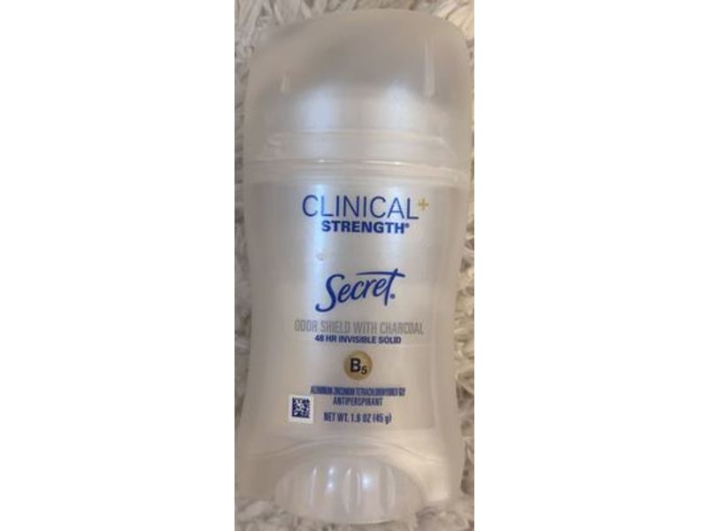 Secret Clinical + Strength Antiperspirant, Odor Shield With Charcoal, 1.6 oz/45 g