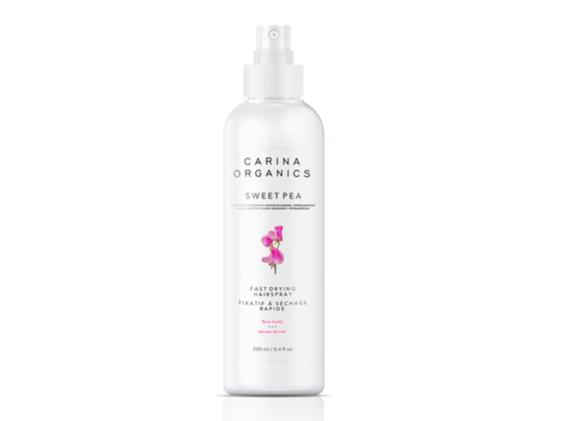 Carina Organics Fast Drying Hair Spray, Sweet Pea, 8 fl oz/250 mL