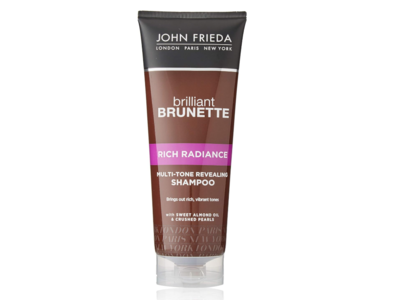 John Frieda Brilliant Brunette Shampoo, Rich Radiance, 250 mL