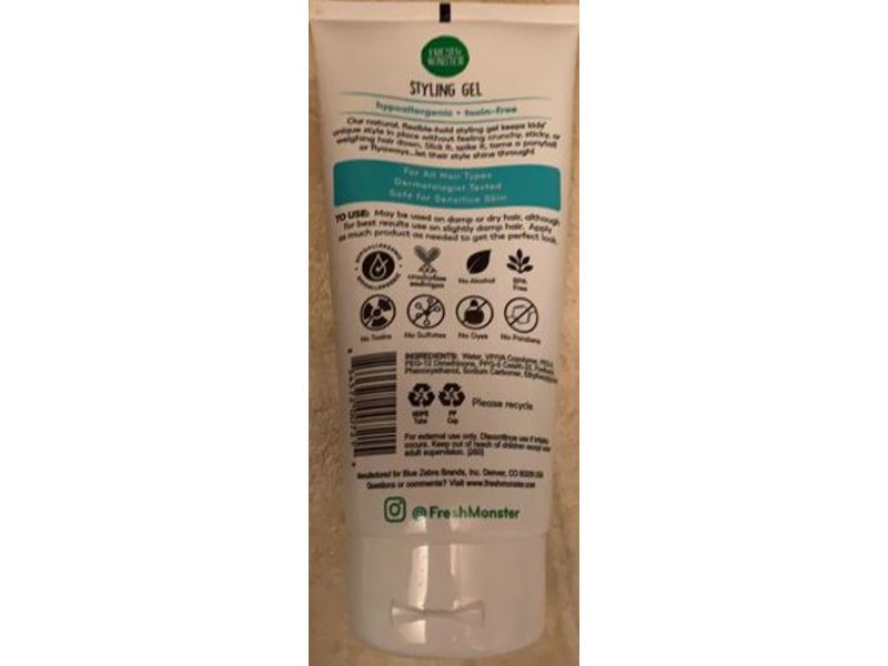 Fresh Monster Styling Gel, Medium Hold, 6 fl oz/177 mL