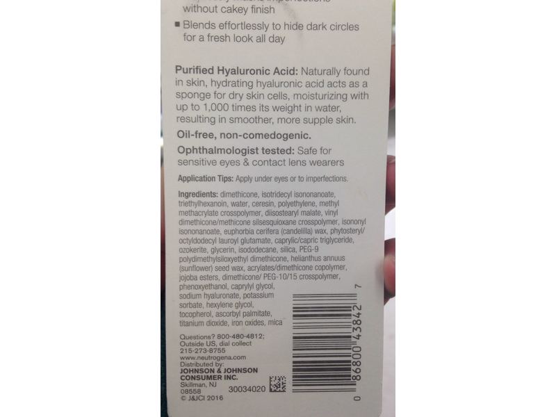 Neutrogena Hydro Boost Hydrating Concealer, 40 Medium, 0.12 oz/3.4 g