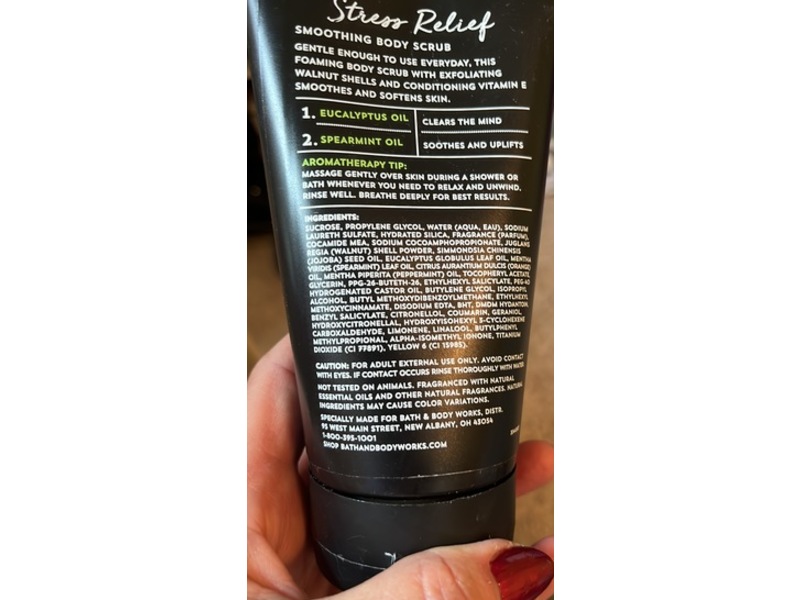 Bath & Body Works Aromatherapy Stress Relief Smoothing Body Scrub, Eucalyptus & Spearmint, 9.5 oz/269 g