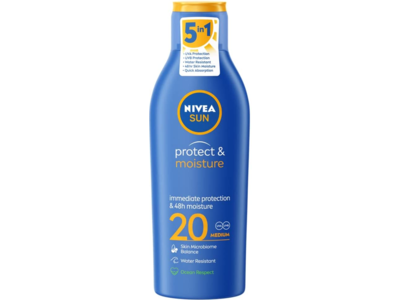 Nivea Sun Protect & Moisture Sun Lotion, SPF 20, 200 mL