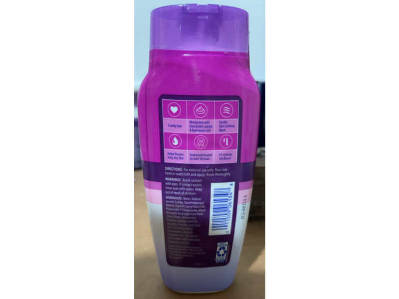 Vagisil Itch Protect + Daily Wash Creame, Shea Butter+ Jojoba & Hyaluronic Acid, 12 fl oz