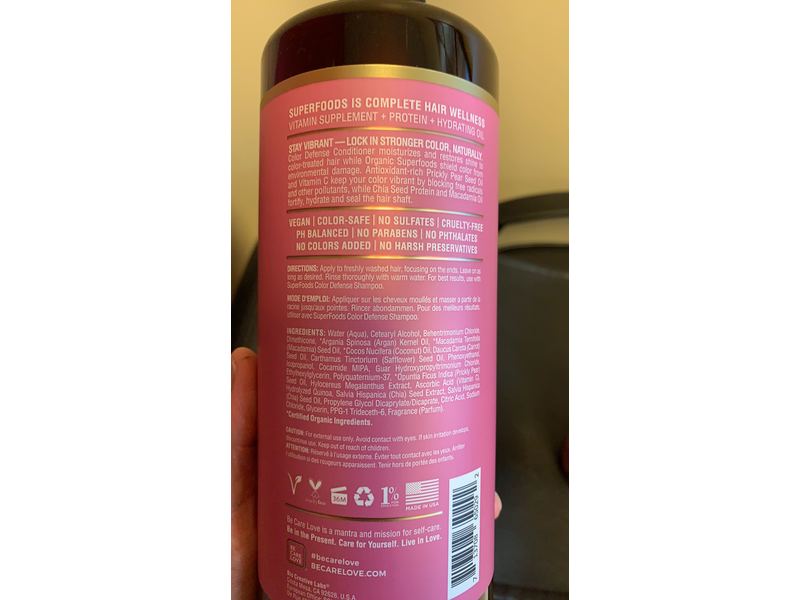 Be.Care.Love Superfoods Natural Haircare Prickly Pear Seed Color Defense Condition, 23 fl oz/976 mL