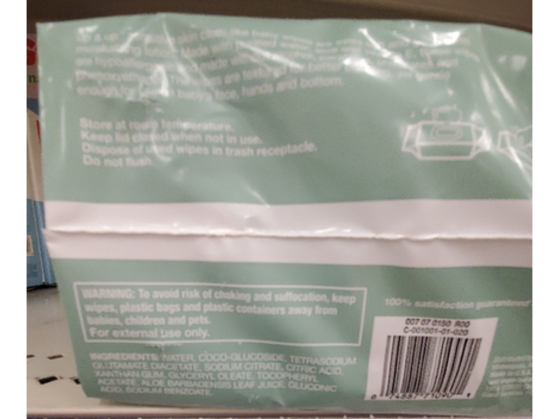 up&up Cloth-Like Baby Wipes, Sensitive Skin, 192 Ct